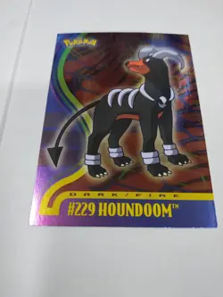 Holo Foil 2001 Topps Pokemon Houndoom Johto Leauge Champions Rare Fire Dog Dark - Image 2