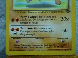 PRIMEAPE 70 HP 43/64 - JUNGLE CARTE POKEMON WIZARDS - TRES BON ETAT - ANGLAIS - Image 3