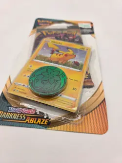 Pokemon TCG Darkness Ablaze Booster Pack Pikachu + Coin Sword & Shield SWSH039 - Image 4