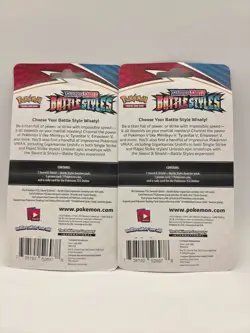 2X Pokemon TCG Battle Styles Blister Pack w/ Coin Sword & Shield SWSH05 SEALED - Image 3