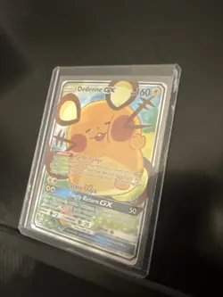 Pokemon TCG Dedenne GX Full Art Alternate Holo Card 195a/214 NM - Image 3