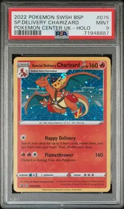 Special Delivery Charizard Promo Holo Pokemon Card SWSH075 PSA 9 MINT - Image 1