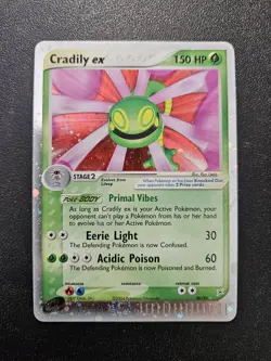 Pokemon EX Team Magma vs Team Aqua Cradily EX Ultra Rare Holo SWIRL 90/95 EXC - Image 1