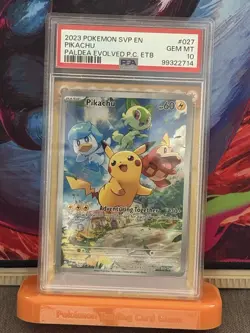 2023 Pokemon Pikachu Paldea Evolved ETB Black Star Promo #027 PSA GEM MINT 10 - Image 1