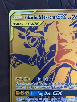 Pikachu & Zekrom GX Pokemon TCG SM248 Sun and Moon Black Star Promo LP - Image 5