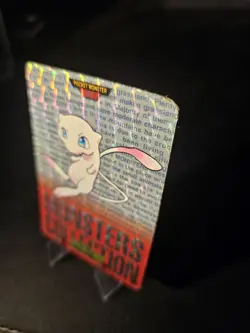 1996 Pokemon Japanese Bandai Carddass Red Prism Mew No. 151 HP - Image 3