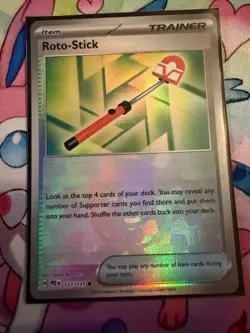 Roto-Stick (Poke Ball Pattern) 127/131 Pokemon TCG Prismatic Evolutions Holo - Image 1