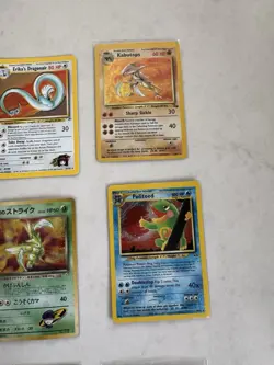 Pokemon Holo Card Lot Base HP Dmg Vintage 10 Holo Cards Gym Jungle Base Fossil - Image 3