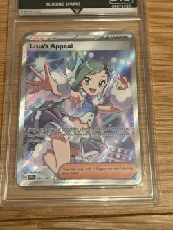 2024 Lisia’s Appeal Pokemon Card Surging Sparks Trainers Get Graded 9.5 234/191 - Image 2