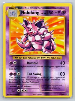 Nidoking Reverse Holo Rare XY - Evolutions 45/108 NM Pokemon TCG - Image 1