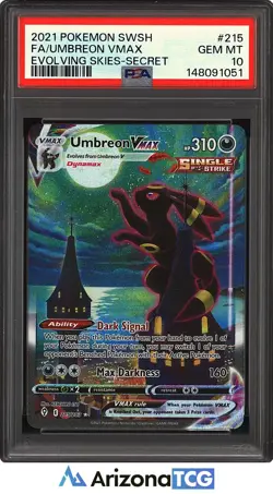 Pokemon 2021 Umbreon VMAX 215/203 Alt Art Evolving Skies GEM MINT PSA 10 - Image 1