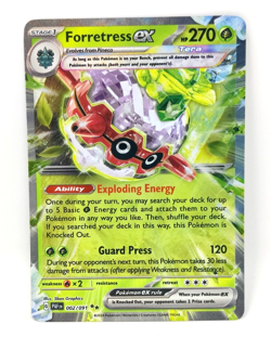 Forretress ex - 002/091 Paldean Fates - Double Rare - Pokemon TCG - NM/M - Image 1
