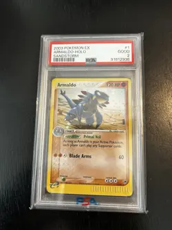 Pokemon TCG Armaldo EX Sandstorm Holo Rare 1/100 PSA 2 2003 - Image 1