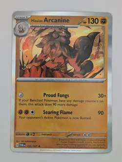 2025 Pokemon Twighlight Masquerade HOLO Hisuian Arcanine #100/167 HOLO RARE - Image 1