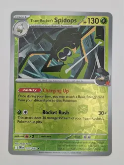2025 Pokemon Destined Rivals REVERSE HOLO Team Rocket's Spidops #20/182 RARE - Image 1