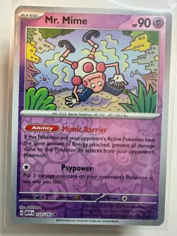 POKEMON 151 ENGLISH REVERSE HOLO Mr MINE 122/165 MEW EN - Image 1