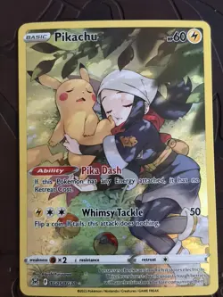 Pikachu TG05/TG30 Ultra Rare Pokemon TCG Lost Origin Trainer Gallery NM - Image 3