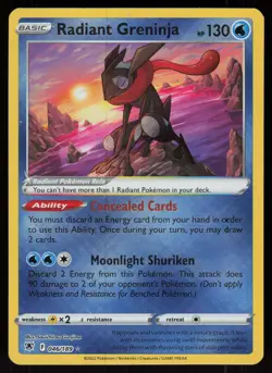 Radiant Greninja 046/189 Radiant Rare Astral Radiance Pokemon - Image 1