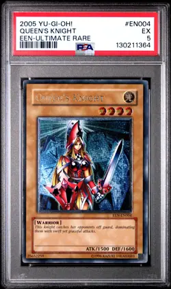 2005 YU-GI-OH! EEN-ELEMENTAL ENERGY ULTIMATE RARE #EN004 QUEEN'S KNIGHT PSA 5 - Image 1