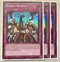 Yugioh! 3x Borrel Reboot BPRO-EN070 Super Rare 1st Ed NM - Image 1