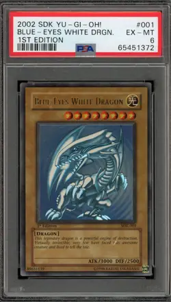 Yu-Gi-Oh! Blue-Eyes White Dragon Starter Deck 1st Edition SDK-001 PSA 6 - Image 1