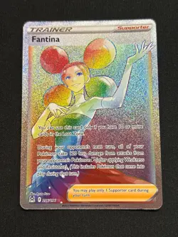 Fantina Rainbow Rare Lost Origin Secret Hyper Pokemon Card 206/196 - Image 1
