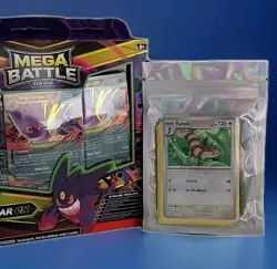 Pokemon TCG Mega Battle Deck (Mega Gengar ex) Sealed + Pokemon Bag w/20+ Cards - Image 2
