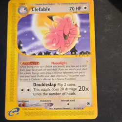 Pokemon Clefable Expedition Base Set 41/165 70 HP Rare 2002 English Card MP - Image 1