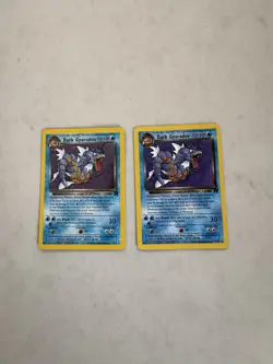 Pokemon Vintage Team Rocket Dark Gyarados Card Lot LP Holo Swirl 8/82 & Non Holo - Image 1