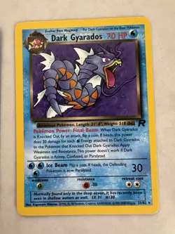 Pokemon Vintage Team Rocket Dark Gyarados Card Lot LP Holo Swirl 8/82 & Non Holo - Image 2