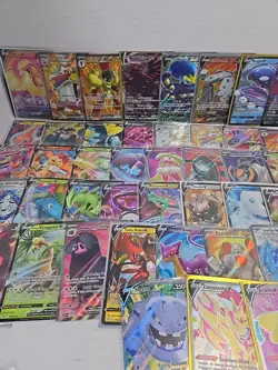 Pokemon Card Lot of 50 English Full Art V, V Max and Ex's - Image 3