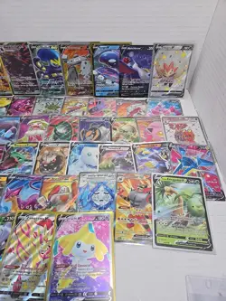 Pokemon Card Lot of 50 English Full Art V, V Max and Ex's - Image 5