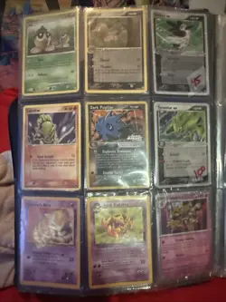 Pokemon 9 Card Lot Holos, Reverse Holo, Rare, Ex, Dark Plus Bonus Cards! - Image 1