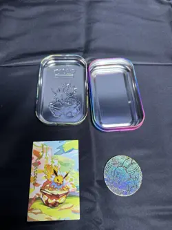 *EMPTY* Pokemon Prismatic Mini Tin - Jolteon - COIN+ART CARD. NO PACKS! - Image 3