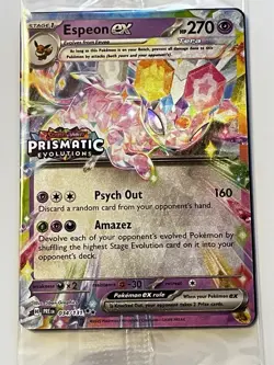 Espeon Ex 034/131 prismatic evolutions stamped Pokemon card NM Sealed - Image 1