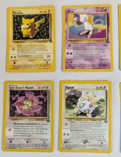 8 VTG Pokemon Black Star Promo Cards Arcanine Cleffa Scizor Pikachu Mew Togepi - Image 2