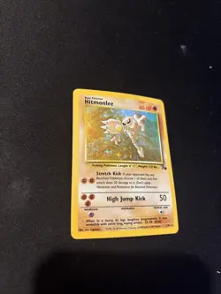 Hitmonlee 7/62 Base Set Fossil Set Holo Pokemon Card | Near MINT - Image 3