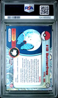2000 TOPPS CHROME POKEMON T.V. #12 BUTTERFREE PSA 10 - Image 2