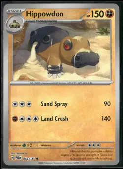 Pokemon - Hippowdon 053/131 Master Ball Prismatic Evolutions NM - Image 1