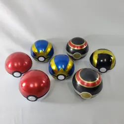 7 Empty Pokemon TCG Ball Storage Tin Lot - Pokeball Ultra, Luxury, Quick Cosplay - Image 1