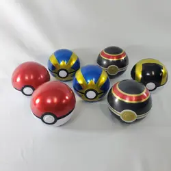 7 Empty Pokemon TCG Ball Storage Tin Lot - Pokeball Ultra, Luxury, Quick Cosplay - Image 2
