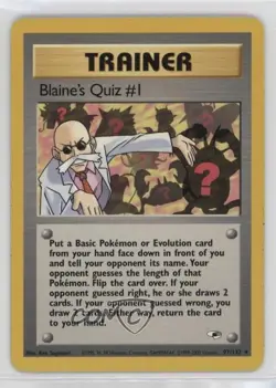 Blaine's Quiz #1 Pokemon Gym Heroes #97 2000 - Image 1