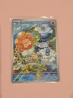 Castform Sunny Form 195/191 Surging Sparks Illustration for Pokemon TCG - Image 1