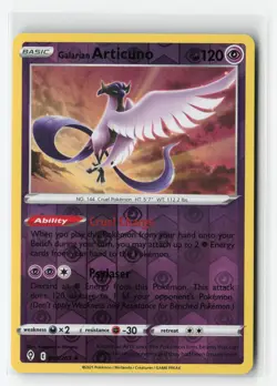 GALARIAN ARTICUNO 063/203 EVOLVING SKIES REVERSE HOLO POKEMON TCG NM-LP - Image 1