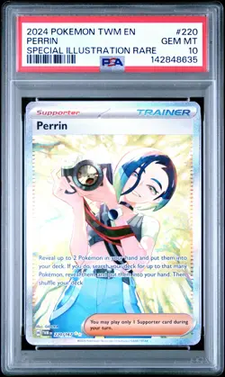 2024 POKEMON TWM EN-TWILIGHT MASQUERADE SPECIAL ILLUSTRATION RARE PERRIN PSA 10 - Image 1