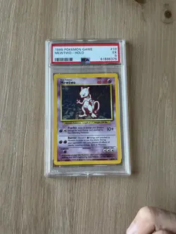 Pokemon Base Set Unlimited Mewtwo Holo Rare 10/102 Graded PSA 5 EX! - Image 1