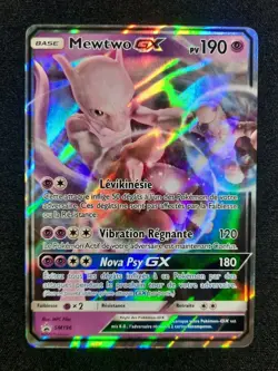 Carte Pokemon : Mewtwo GX Ultra Rare 2019 Soleil & Lune SM196 NM 🇲🇫 - Image 1