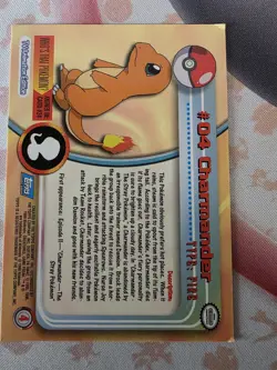Charmander #04 Topps TV Animation Edition Blue Label Non Holo Pokemon 1999 - Image 3