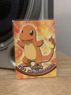 Pokemon Topps Charmander #04 Blue Label 1st Print - Image 1