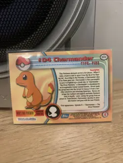 Pokemon Topps Charmander #04 Blue Label 1st Print - Image 2